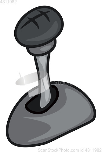 Image of Grey-colored cartoon shifting gear/Gear shift/Shifter vector or 