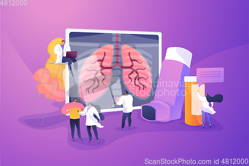 Image of Chronic obstructive pulmonary disease concept vector illustration