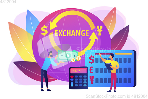 Image of Currency exchange concept vector illustration