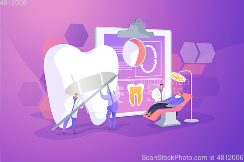 Image of Private dentistry concept vector illustration