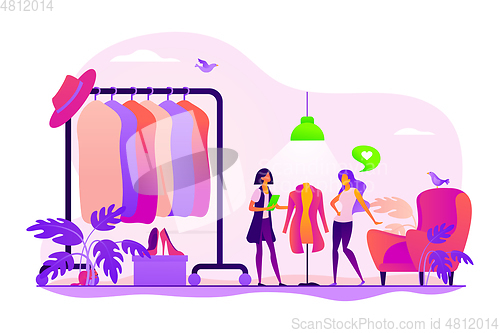 Image of Fashion house concept vector illustration