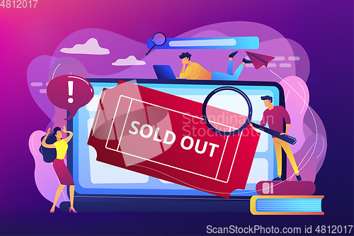 Image of Sold-out event concept vector illustration.