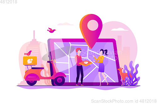 Image of Food delivery service concept vector illustration.