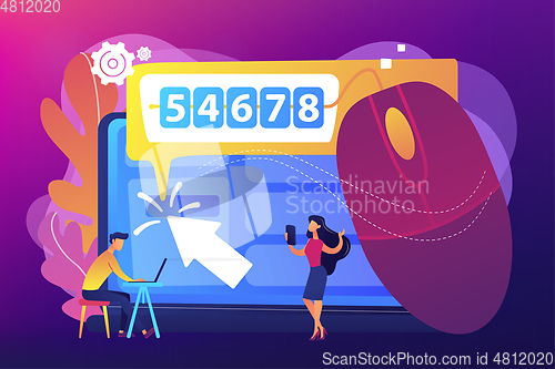 Image of Click tracking concept vector illustration.