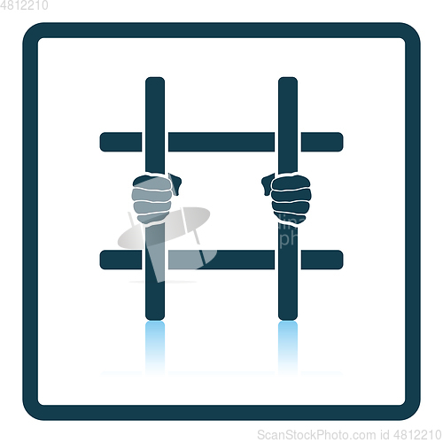 Image of Hands holding prison bars icon