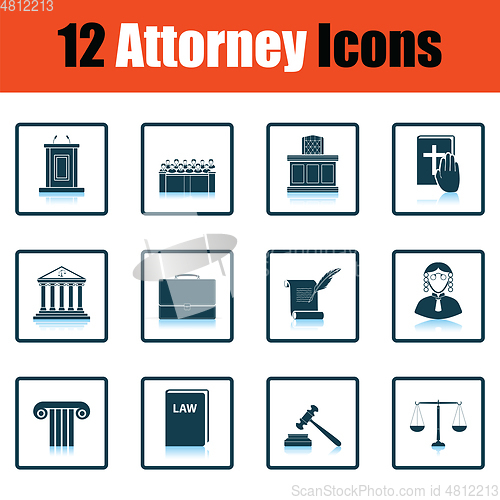 Image of Set of attorney  icons