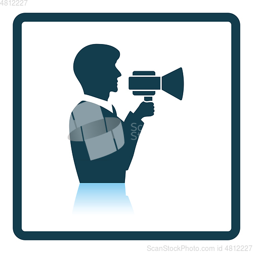 Image of Icon of Man with mouthpiece