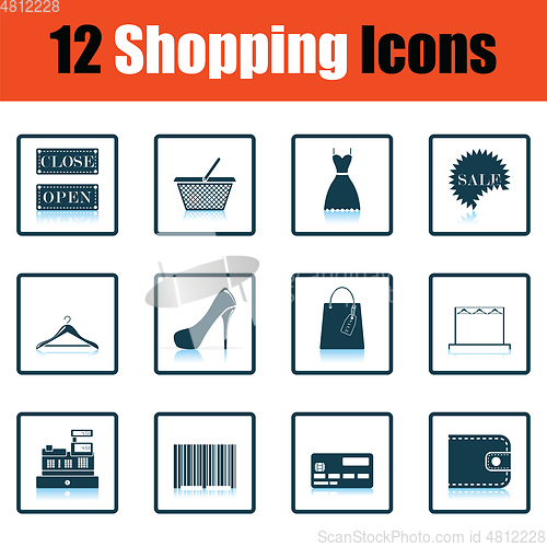 Image of Shopping icon set