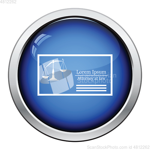 Image of Lawyer business card icon