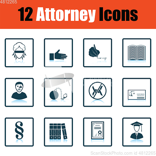 Image of Set of attorney  icons