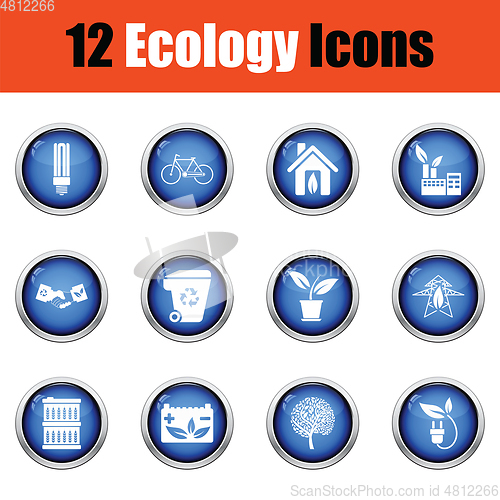 Image of Ecology icon set. 