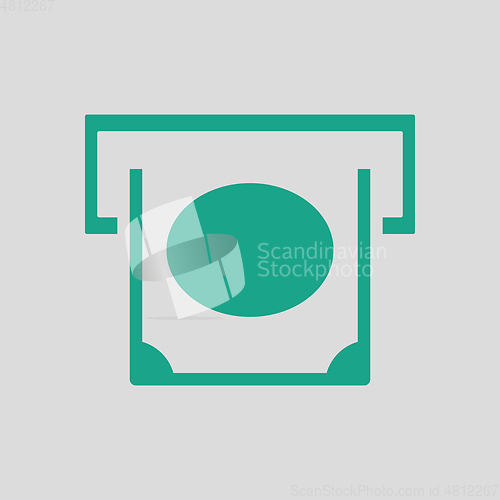Image of Banknote sliding from atm slot icon