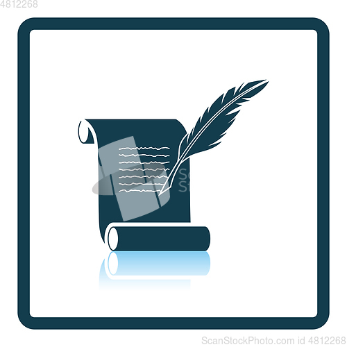 Image of Feather and scroll icon