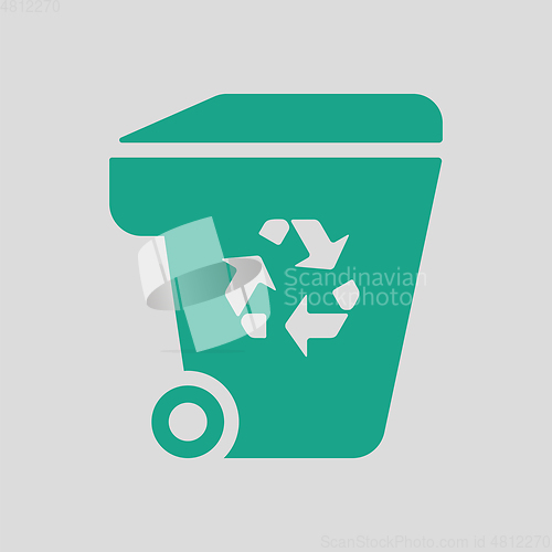 Image of Garbage container recycle sign icon