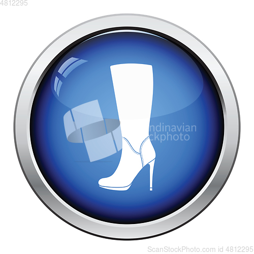 Image of Autumn woman high heel boot icon