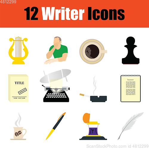 Image of Writer icon set