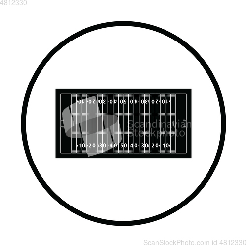 Image of American football field mark icon