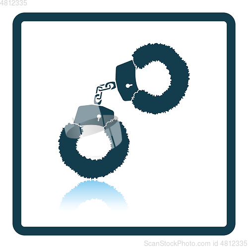 Image of Sex handcuffs with fur icon