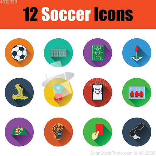 Image of Set of soccer icons