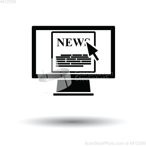 Image of Monitor with news icon