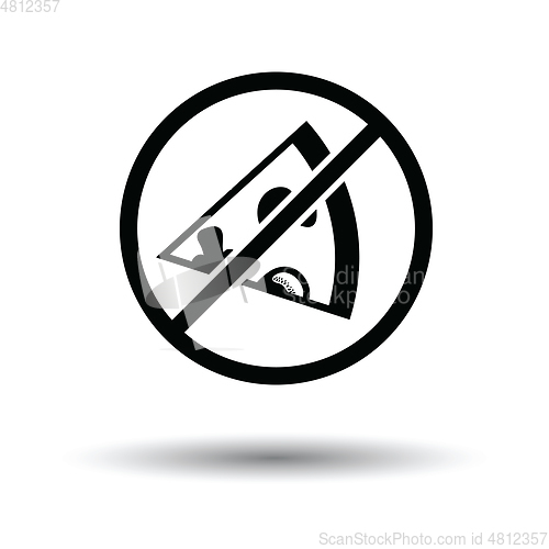 Image of Prohibited pizza icon