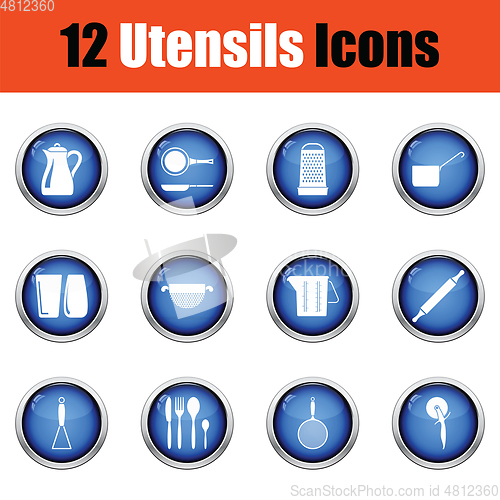Image of Utensils icon set. 