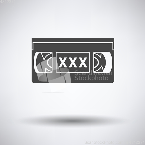 Image of Video cassette with adult content icon 