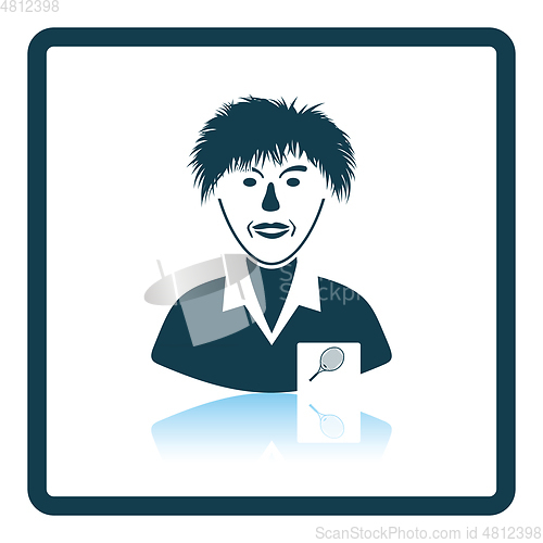 Image of Tennis man athlete head icon