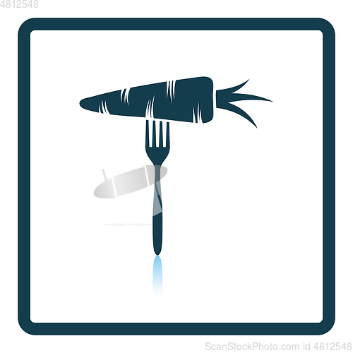 Image of Icon of Diet carrot on fork 