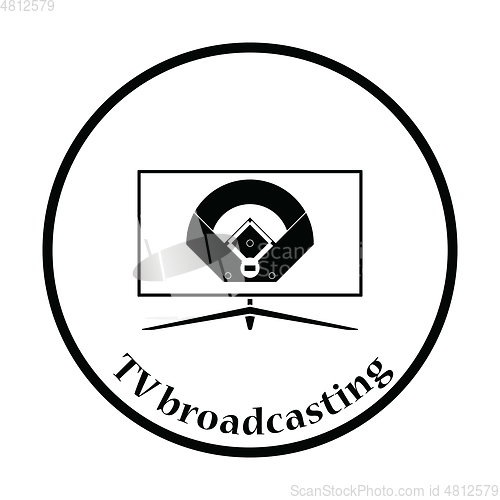 Image of Baseball tv translation icon