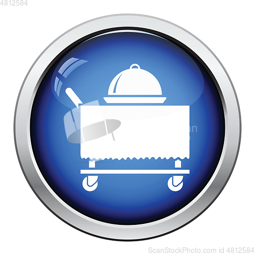 Image of Restaurant  cloche on delivering cart icon