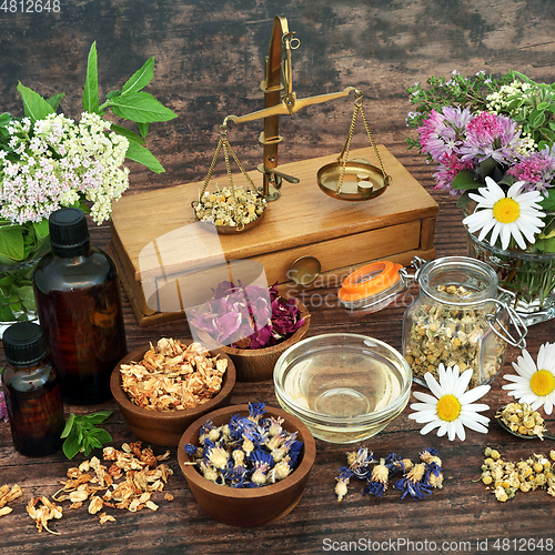 Image of Natural Herbal Plant Medicine Preparation