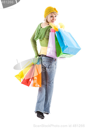 Image of Shopping caucasian girl