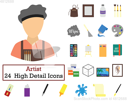 Image of Set of 24  Artist Icons