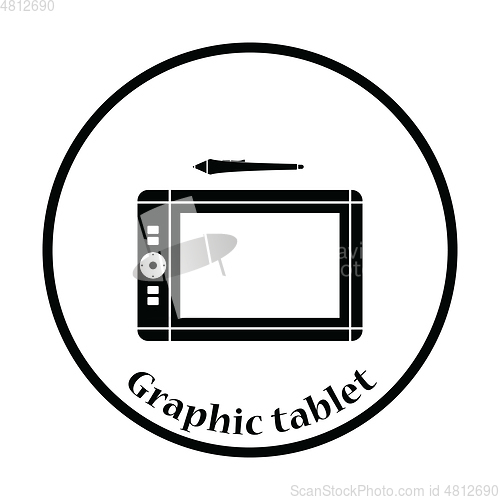 Image of Graphic tablet icon Vector illustration