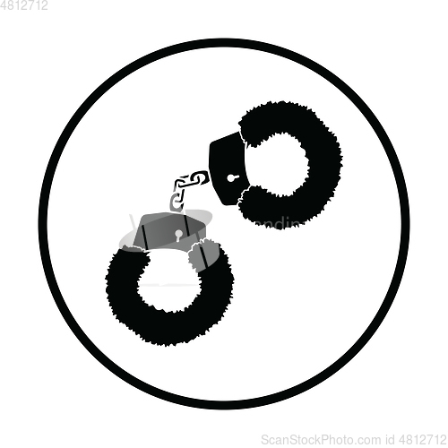 Image of Sex handcuffs with fur icon