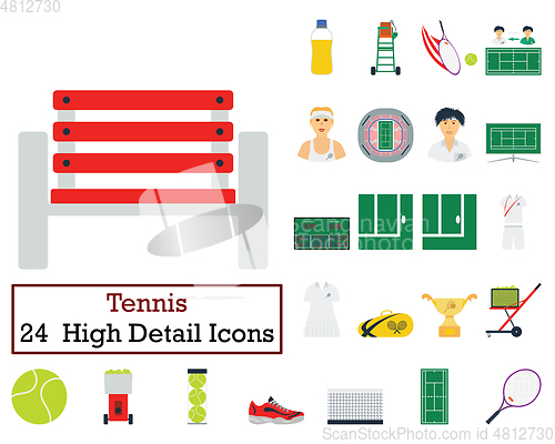 Image of Set of 24 Tennis Icons