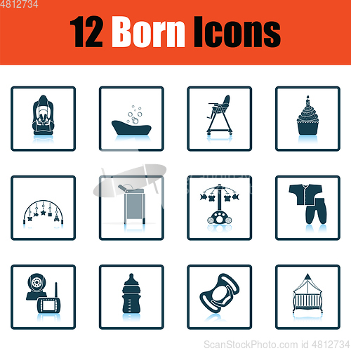 Image of Set of born icons