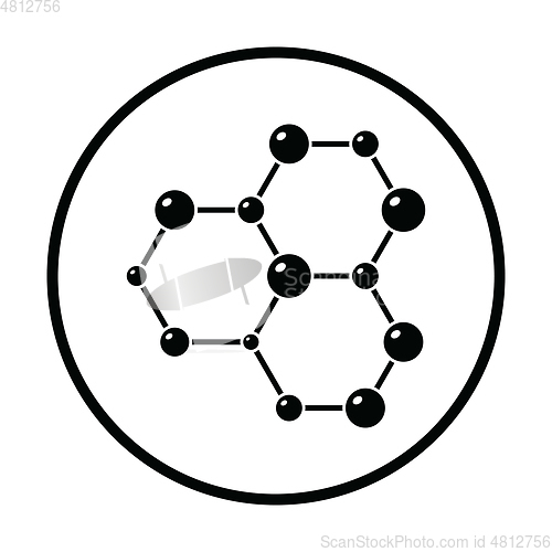 Image of Icon of chemistry hexa connection of atoms