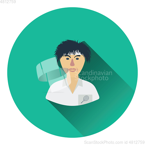 Image of Tennis man athlete head icon