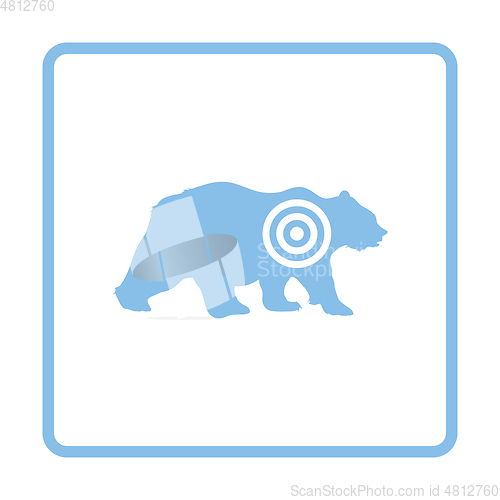 Image of Bear silhouette with target  icon