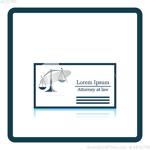 Image of Lawyer business card icon