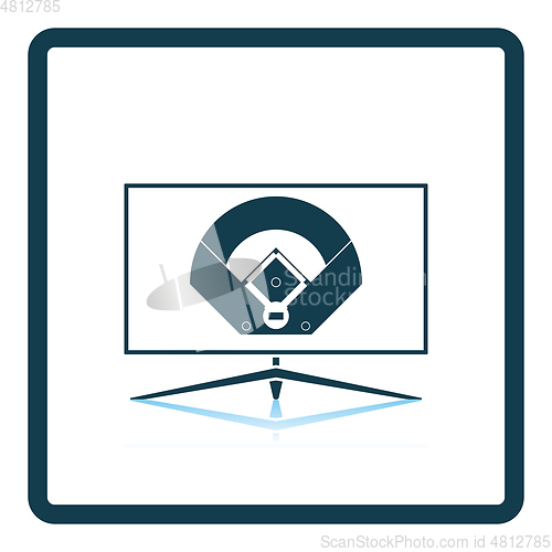 Image of Baseball tv translation icon