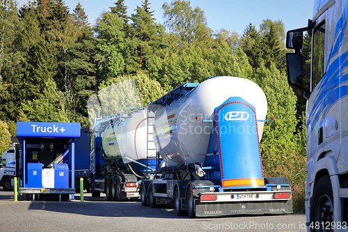 Image of Heavy Trucks at Fueling Station