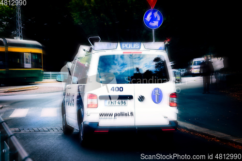 Image of Police Vehicle in City