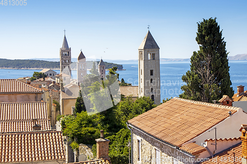 Image of Famous Beautiful Rab town on Rab island in Croatia