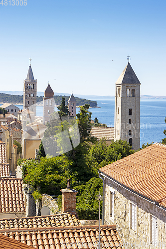 Image of Famous Beautiful Rab town on Rab island in Croatia