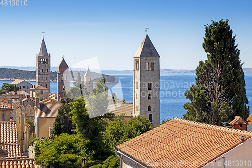 Image of Famous Beautiful Rab town on Rab island in Croatia