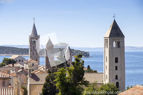 Image of Famous Beautiful Rab town on Rab island in Croatia