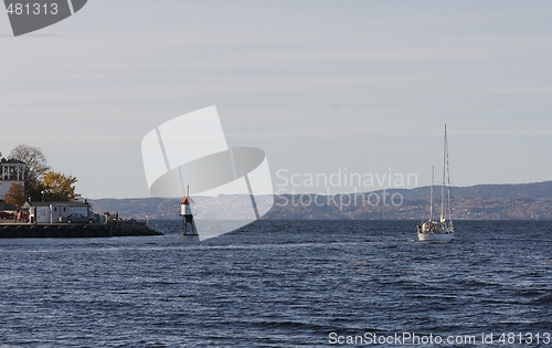 Image of Sailboat at the fjord. Norway 2008